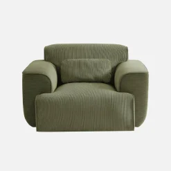 Sillón de pana con cojín