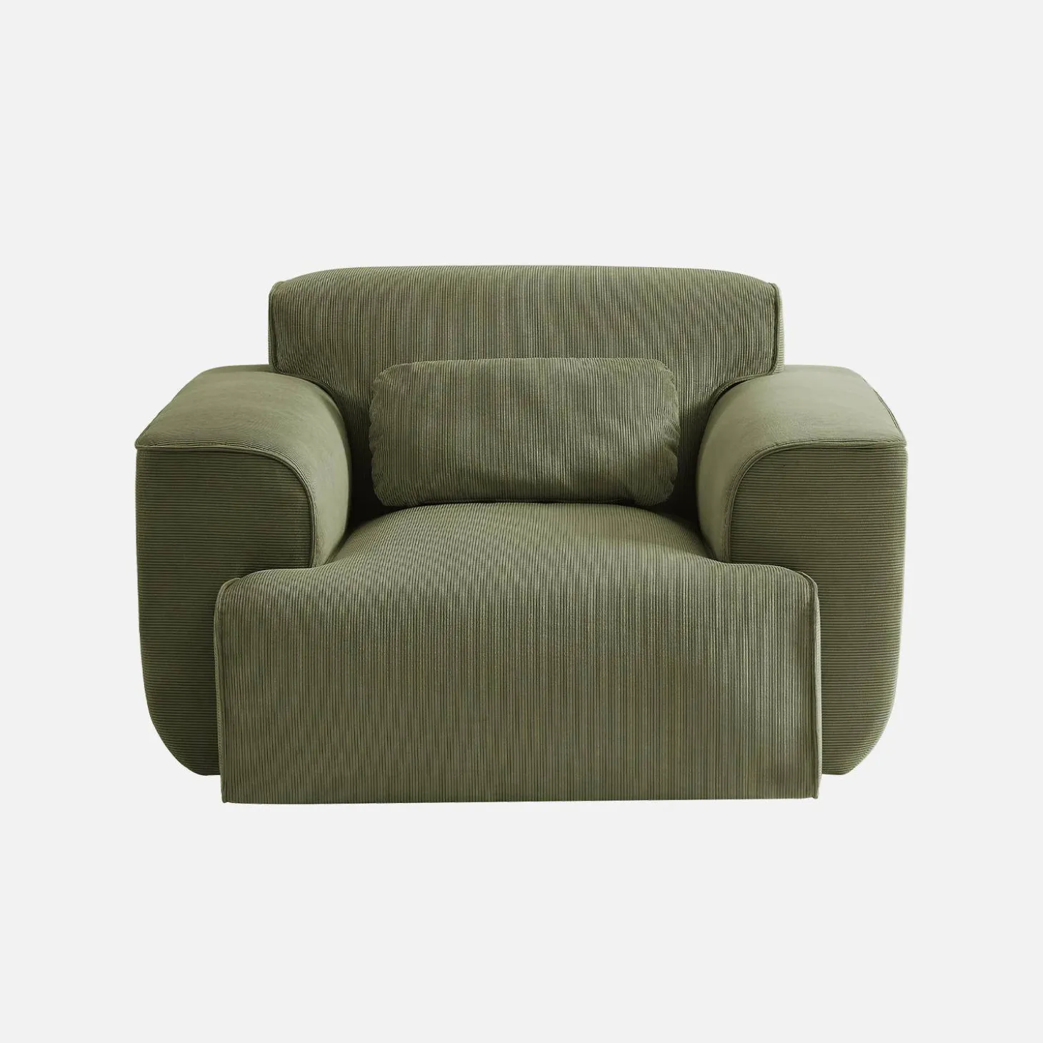Sillón de pana con cojín