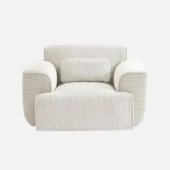 Sillón de pana con cojín