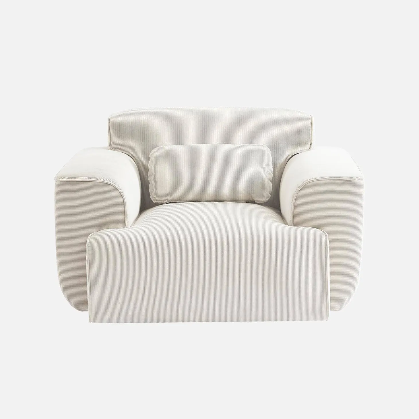 Sillón de pana con cojín