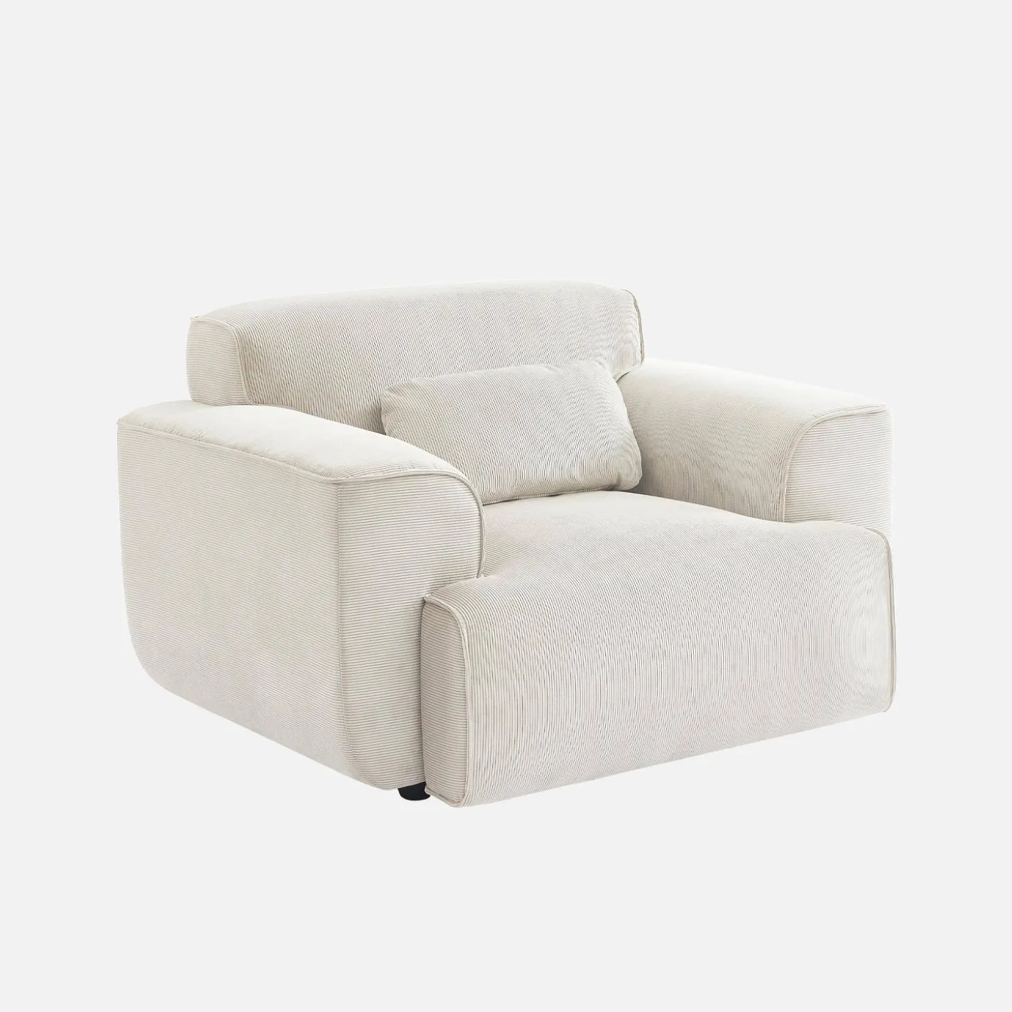 Sillón de pana con cojín