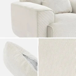 Sillón de pana con cojín