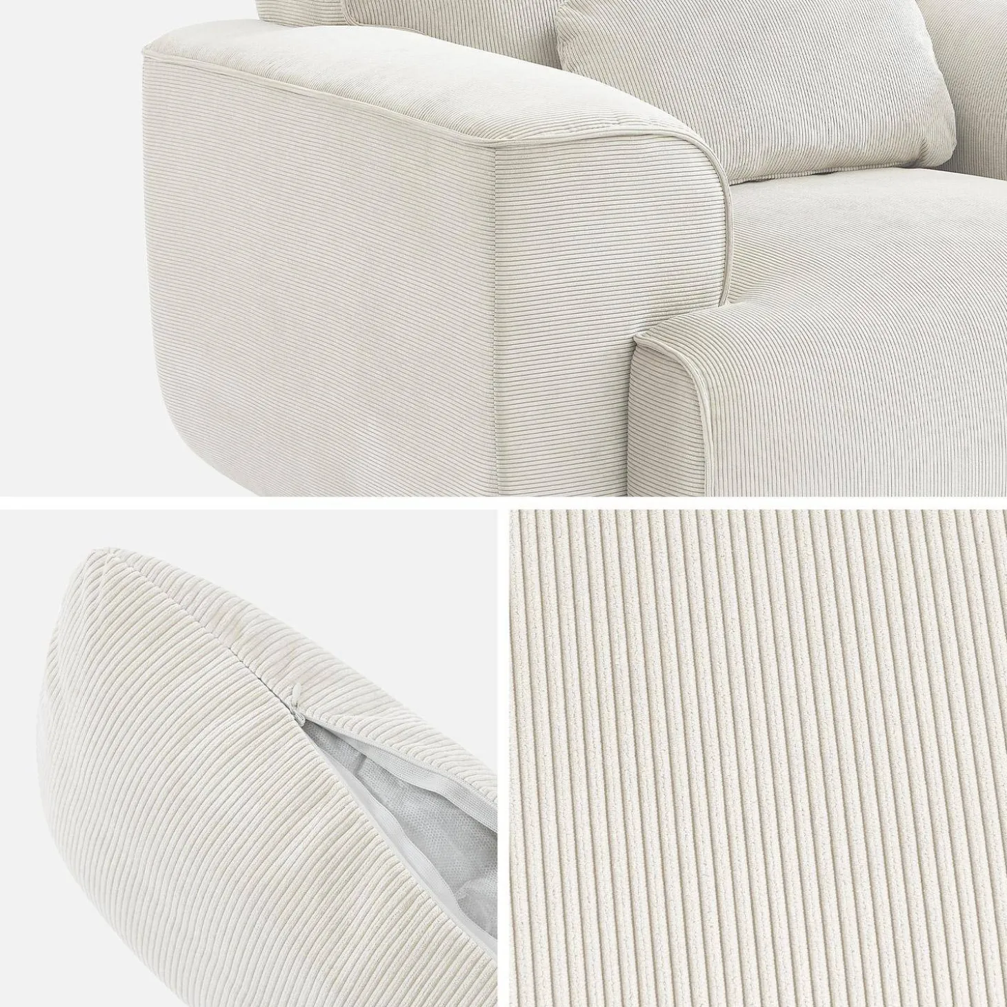 Sillón de pana con cojín