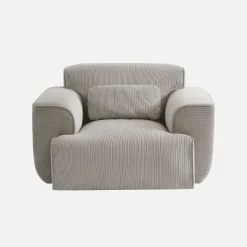 Sillón de pana con cojín