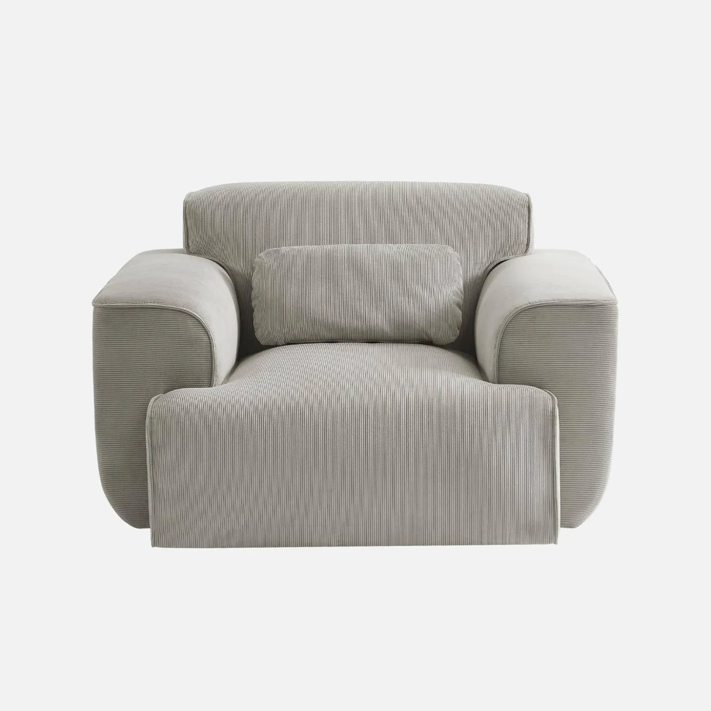 Sillón de pana con cojín