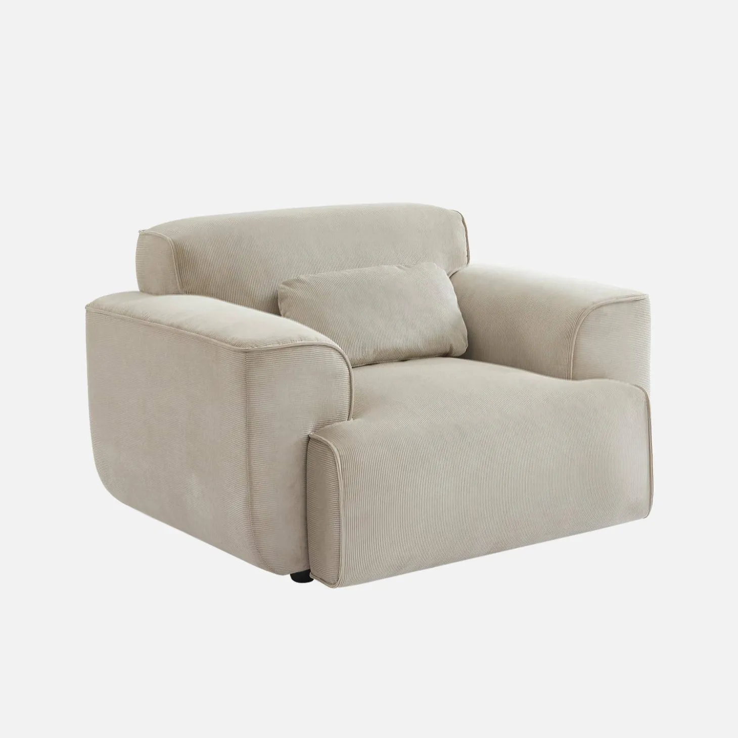 Sillón de pana con cojín
