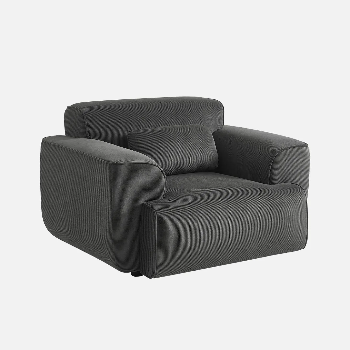 Sillón de pana con cojín