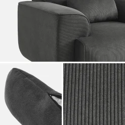 Sillón de pana con cojín