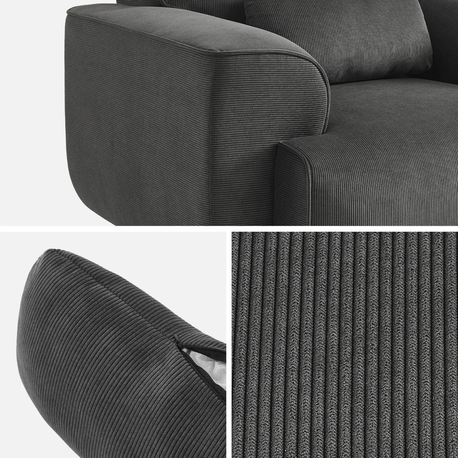 Sillón de pana con cojín