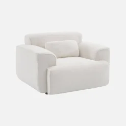 Sillón de tela borreguito con cojín incluido