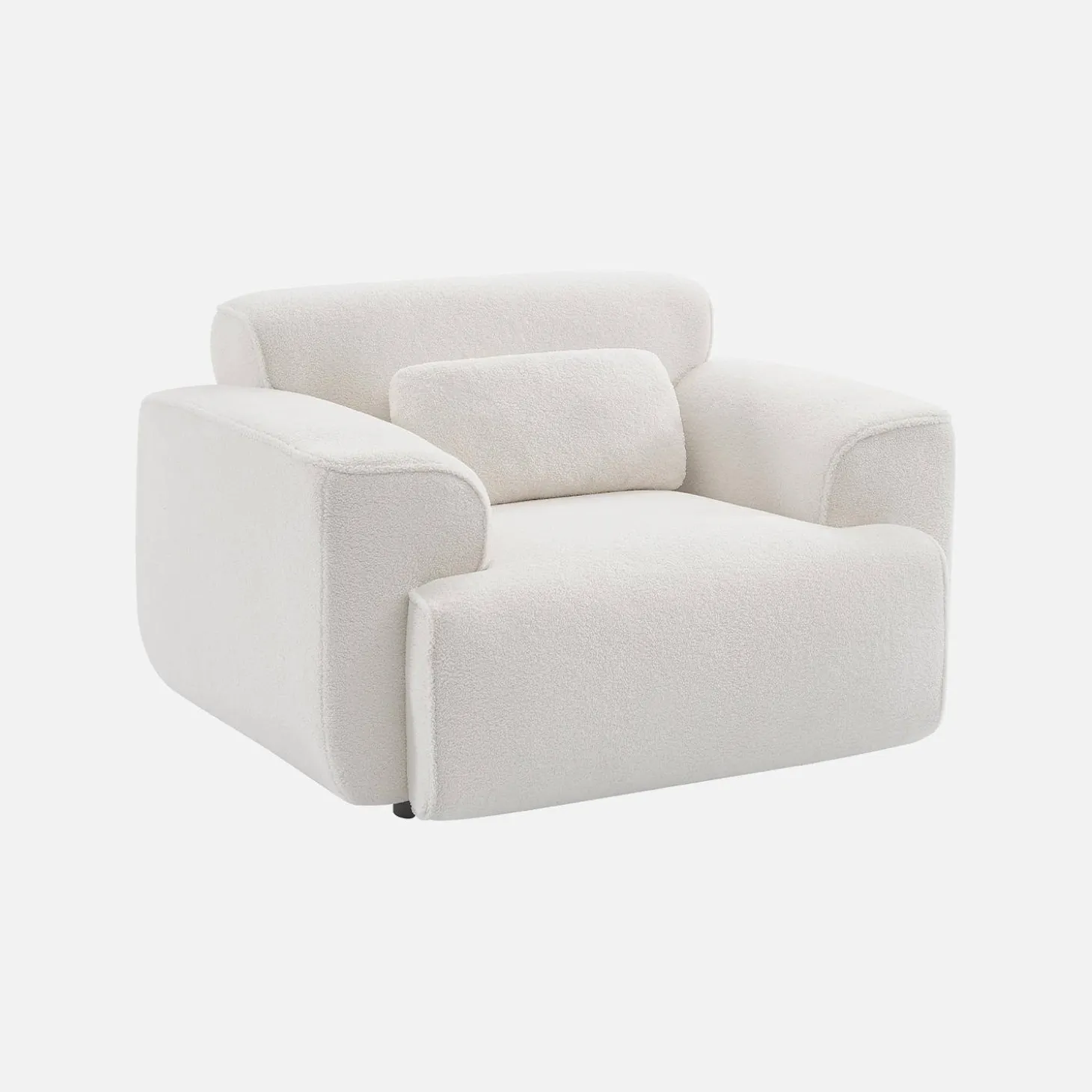 Sillón de tela borreguito con cojín incluido