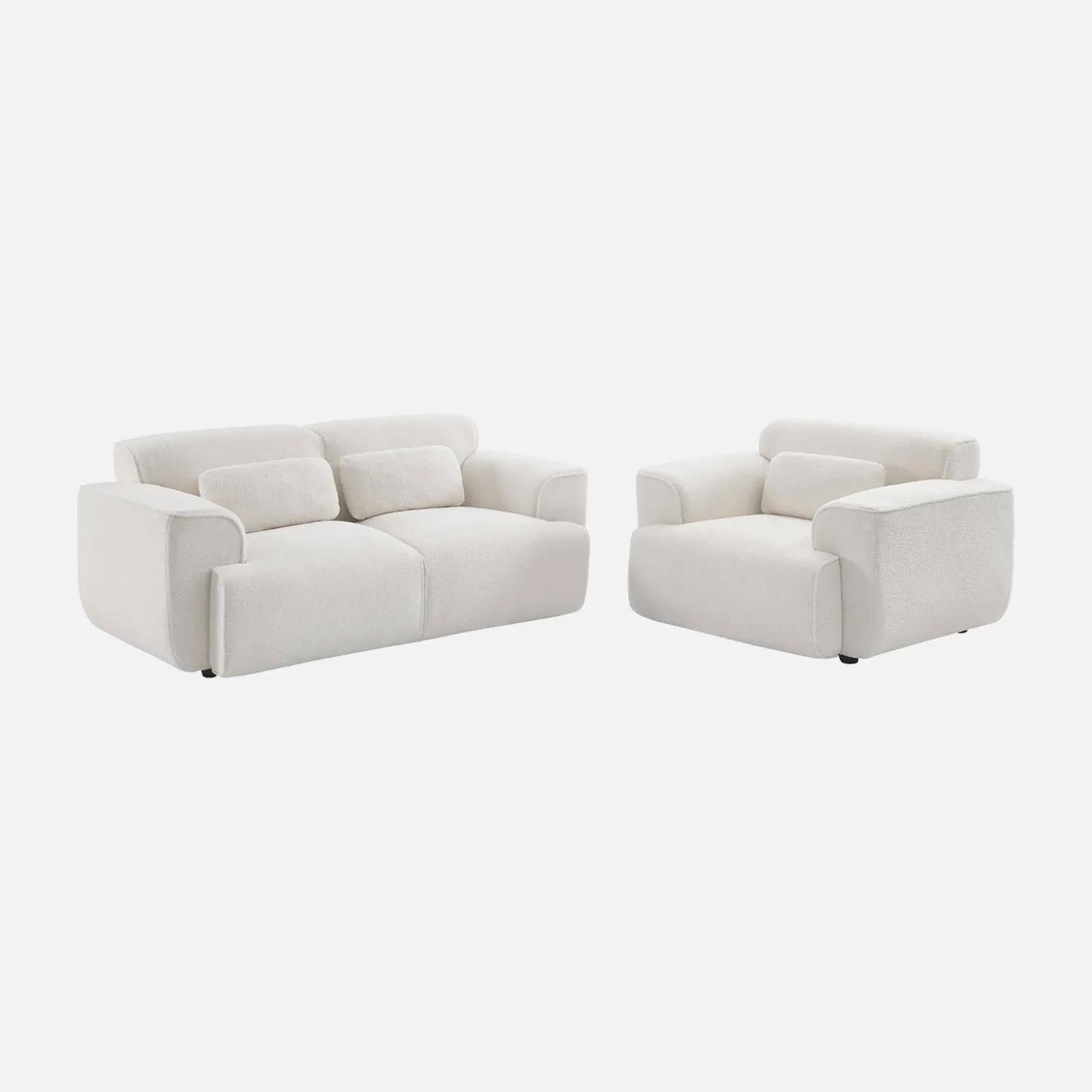 Sillón de tela borreguito con cojín incluido