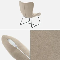 Sillón de tela con cojín