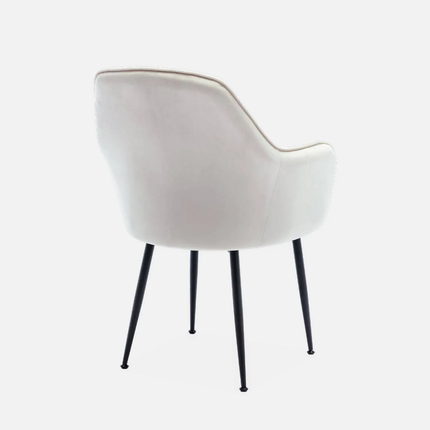 Sillón de terciopelo con patas de metal