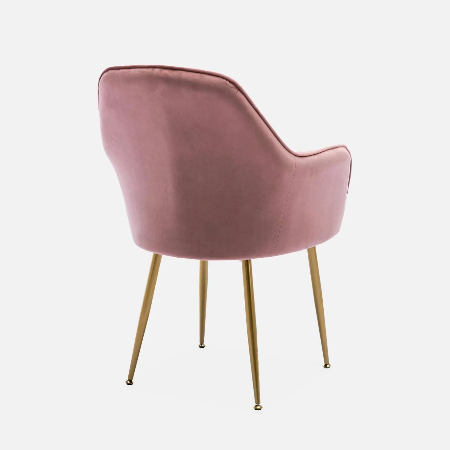 Sillón de terciopelo con patas de metal