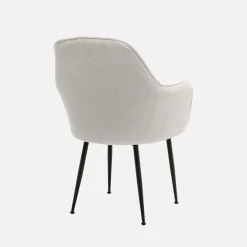 Sillón en borreguito con patas de metal