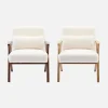 Sillón escandinavo, madera de hevea teñida en nogal