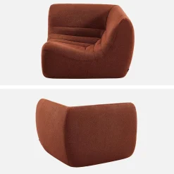 Sillón esquinero de borreguito texturizado