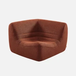 Sillón esquinero de borreguito texturizado