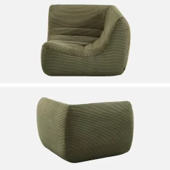 Sillón esquinero de pana