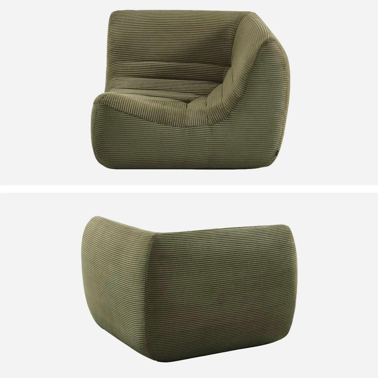 Sillón esquinero de pana