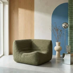Sillón esquinero de pana