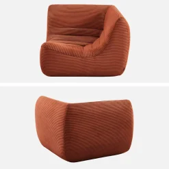 Sillón esquinero de pana