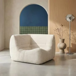 Sillón esquinero de pana