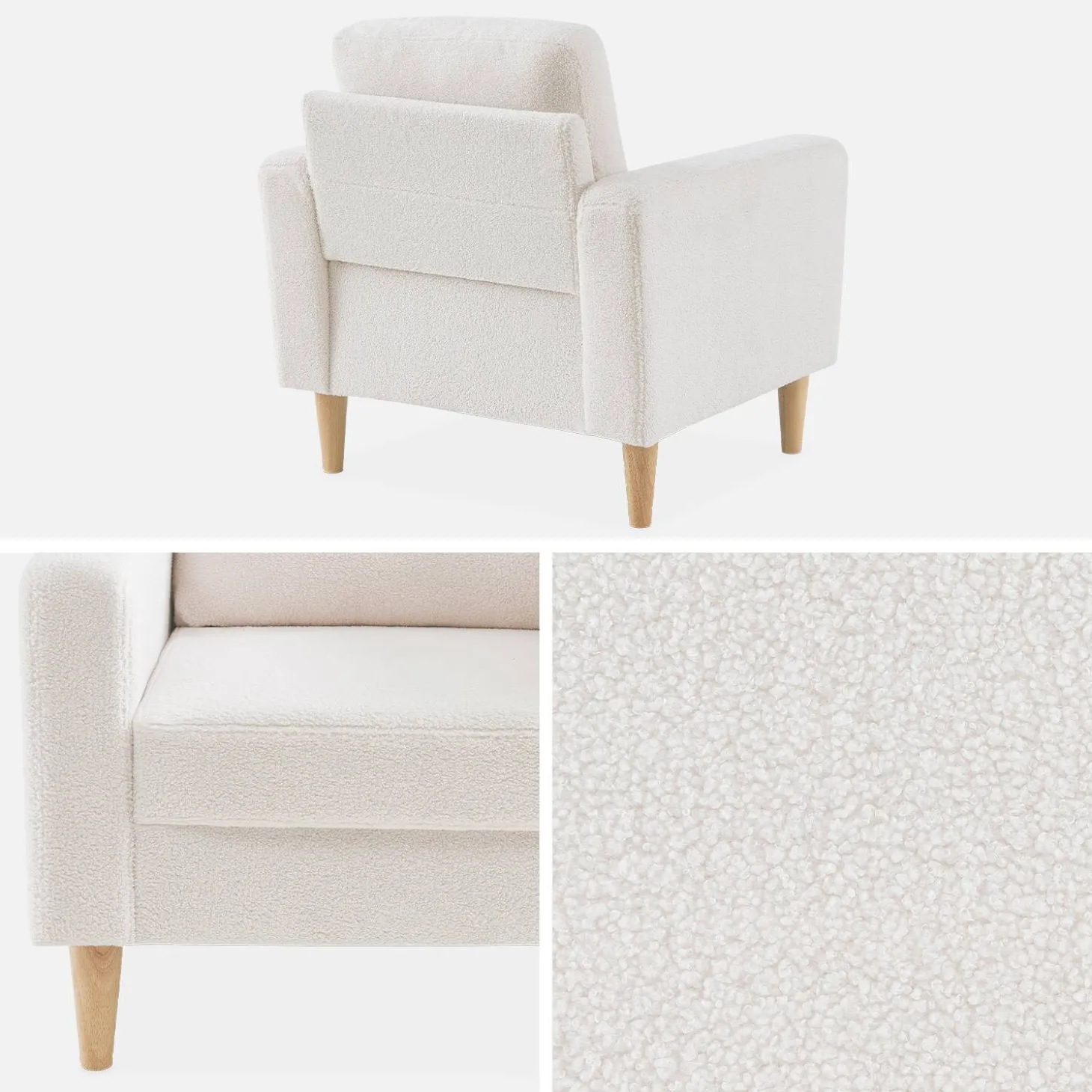 Sillón estilo escandinavo de borreguito