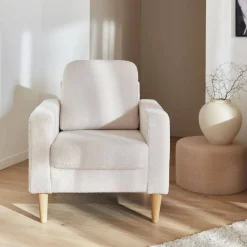 Sillón estilo escandinavo de borreguito