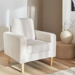 Sillón estilo escandinavo de borreguito