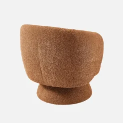 Sillón giratorio 360° en tela texturizada con cojín