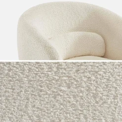 Sillón giratorio 360° en tela texturizada con cojín