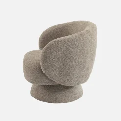Sillón giratorio 360° en tela texturizada con cojín
