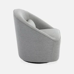 Sillón giratorio de tela 360º con cojín