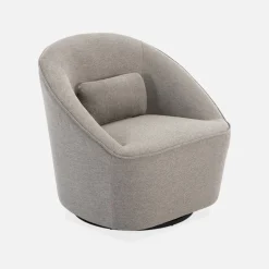 Sillón giratorio de tela 360º con cojín