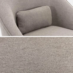 Sillón giratorio de tela 360º con cojín