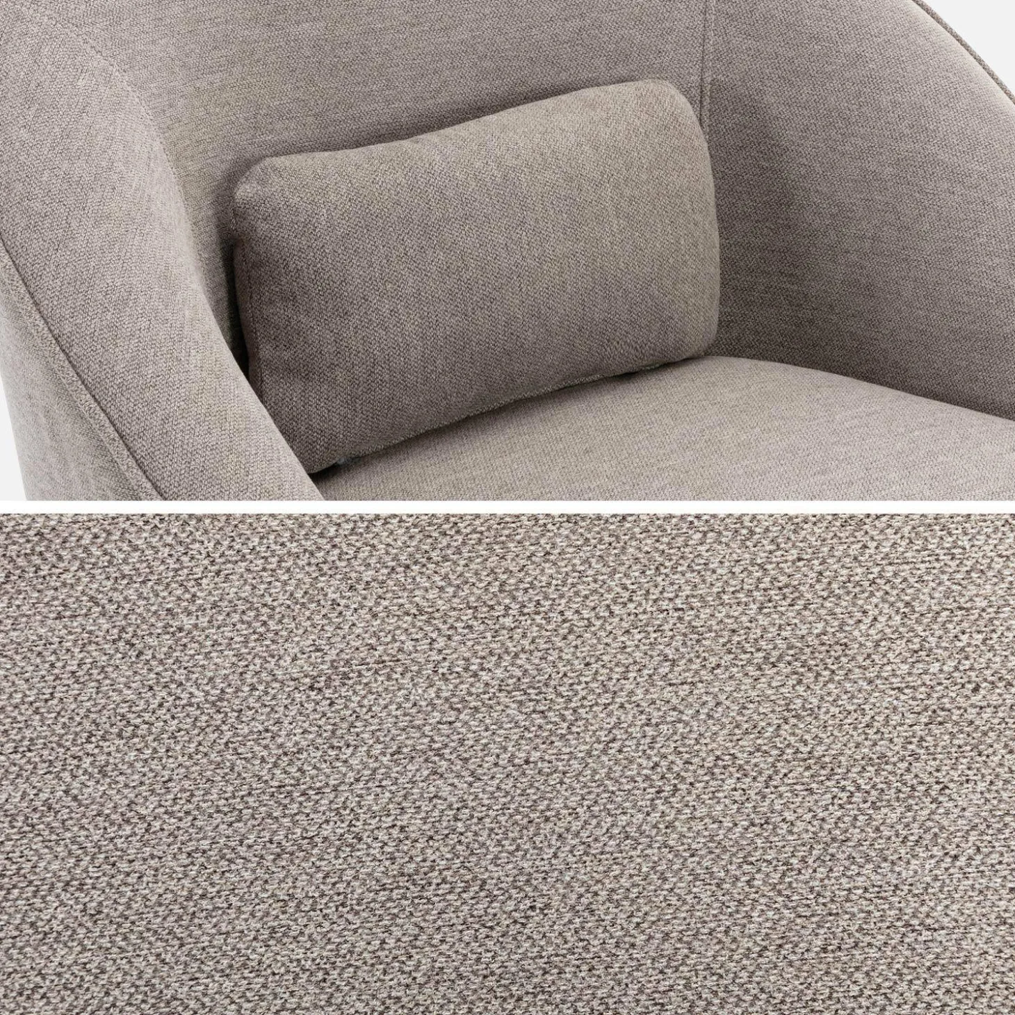 Sillón giratorio de tela 360º con cojín
