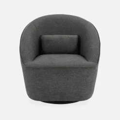 Sillón giratorio de tela 360º con cojín