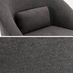 Sillón giratorio de tela 360º con cojín