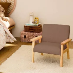 Sillón infantil estilo escandinavo de madera de hevea