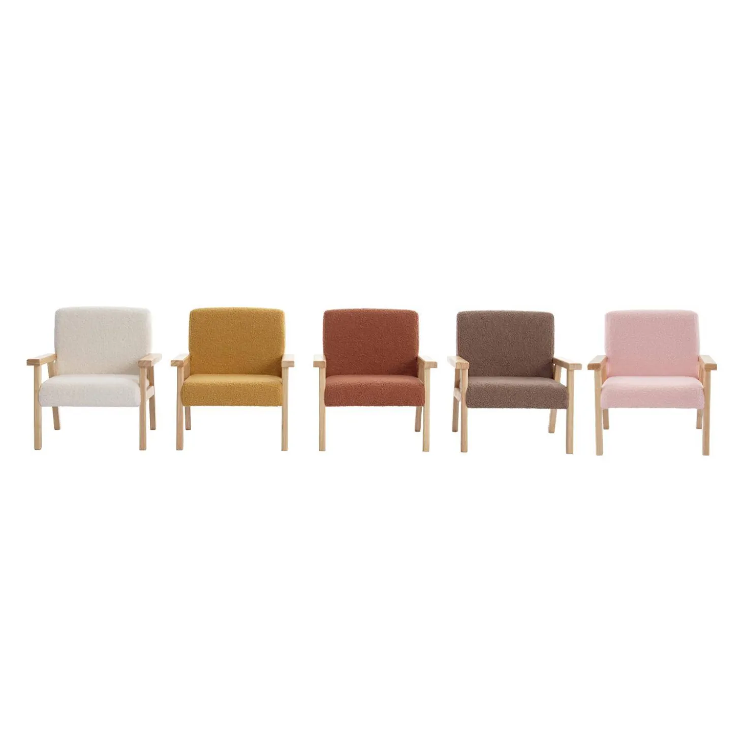 Sillón infantil estilo escandinavo de madera de hevea