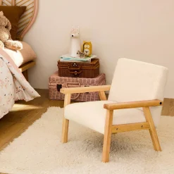 Sillón infantil estilo escandinavo de madera de hevea