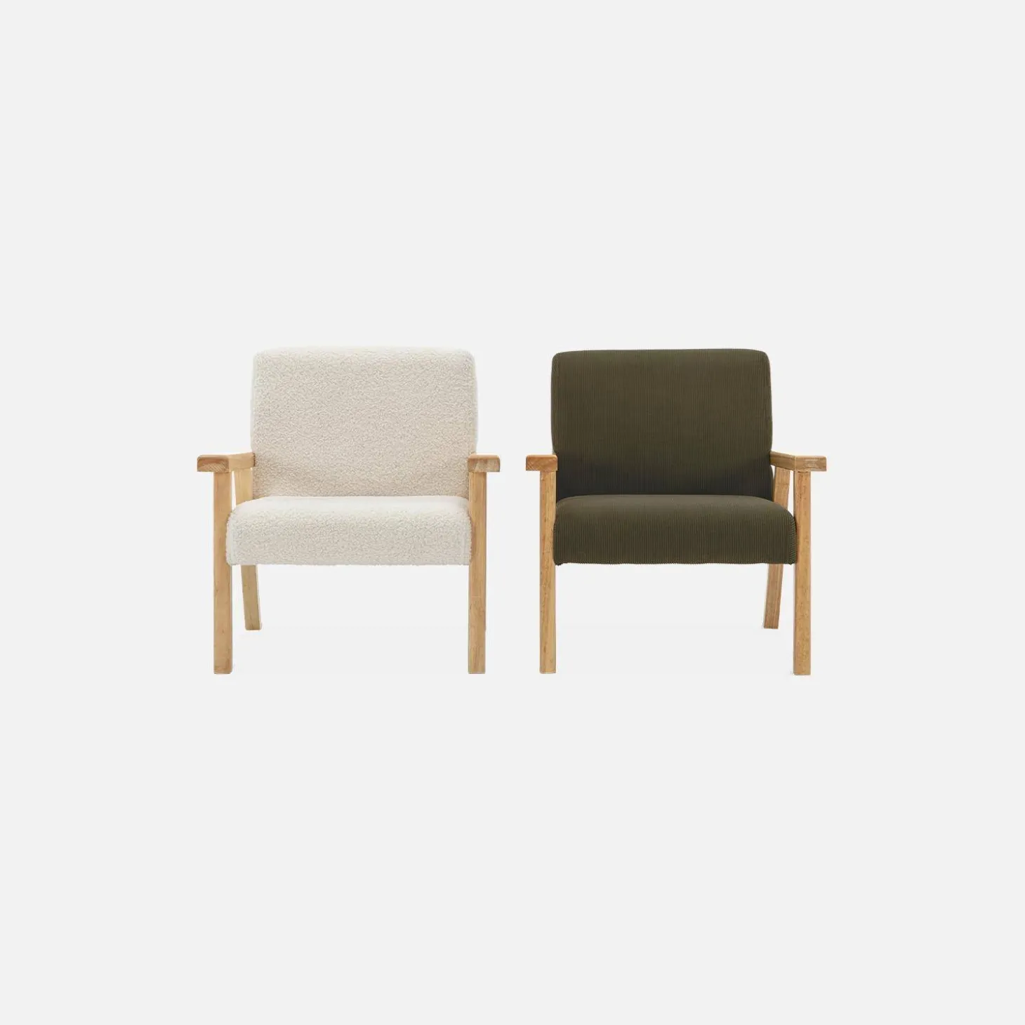 Sillón infantil estilo escandinavo de madera de hevea