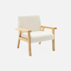 Sillón infantil estilo escandinavo de madera de hevea