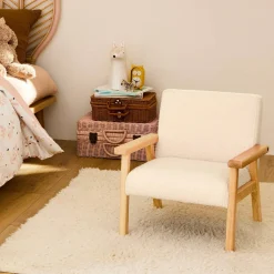 Sillón infantil estilo escandinavo de madera de hevea