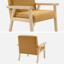 Sillón infantil estilo escandinavo de madera de hevea