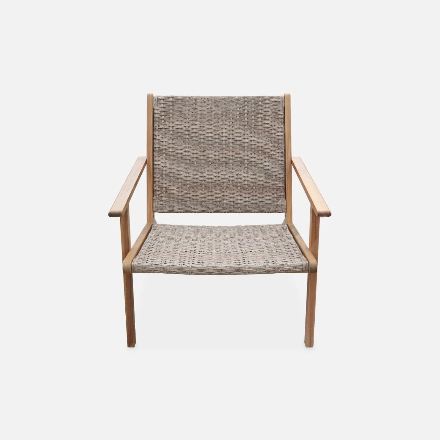 Sillón relax de madera de acacia y resina