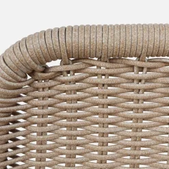 Sillón relax y reposapiés de aluminio y cuerda