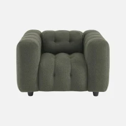 Sillón tapizado en tejido borreguito